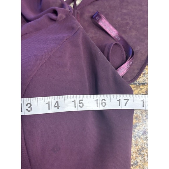 Mori Lee by Madeline Gardner Bridesmaid Dress Eggplant Purple Size 6 Full Length - Picture 10 of 13